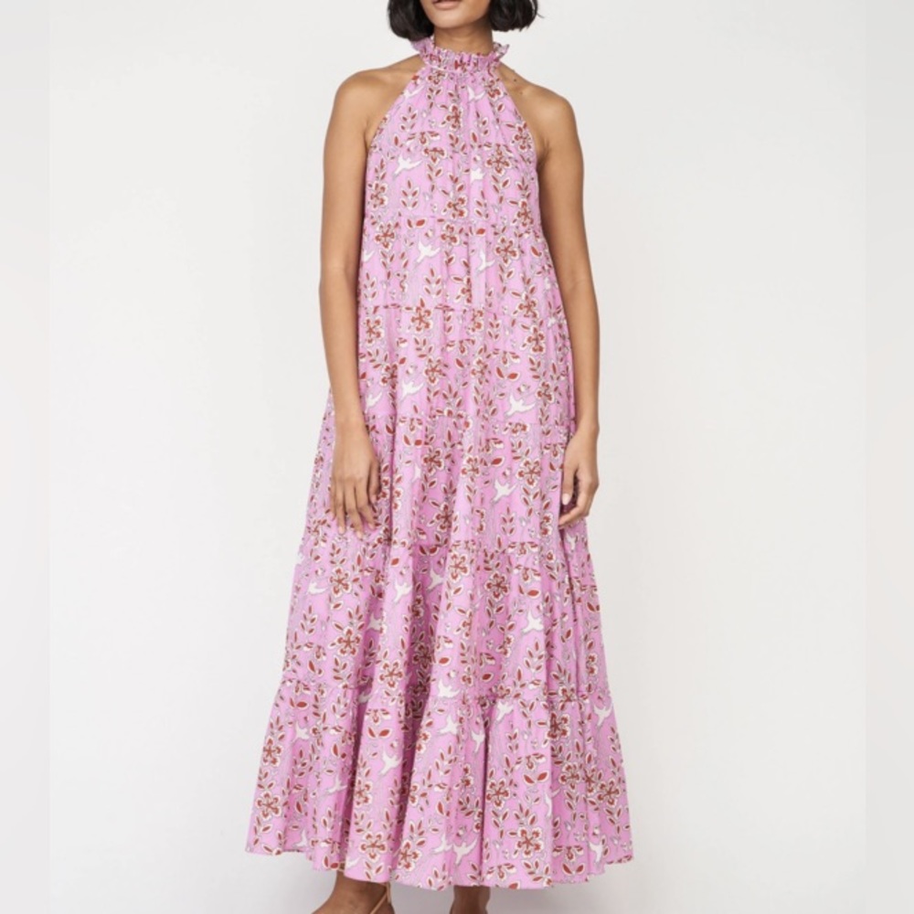 RHODE Julia Dress in Pink Eden - Picture 4 of 14